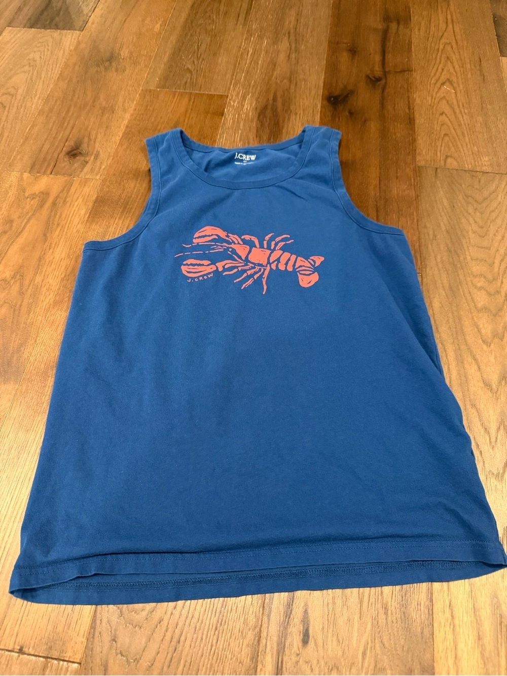 J. Crew Factory Women’s Blue Lobster Graphic Tank Top - Small